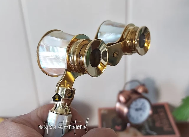 Antique French Binoculars Brass Field Glasses VINTAGE BRASS OPERA GLASES