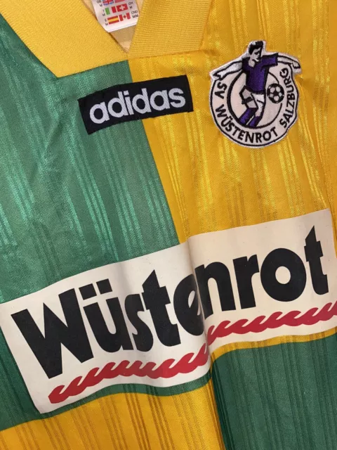 Red Bull Salzburg Wustenrot Salzburg 1997 1998 Away Adidas Football Shirt Medium 3