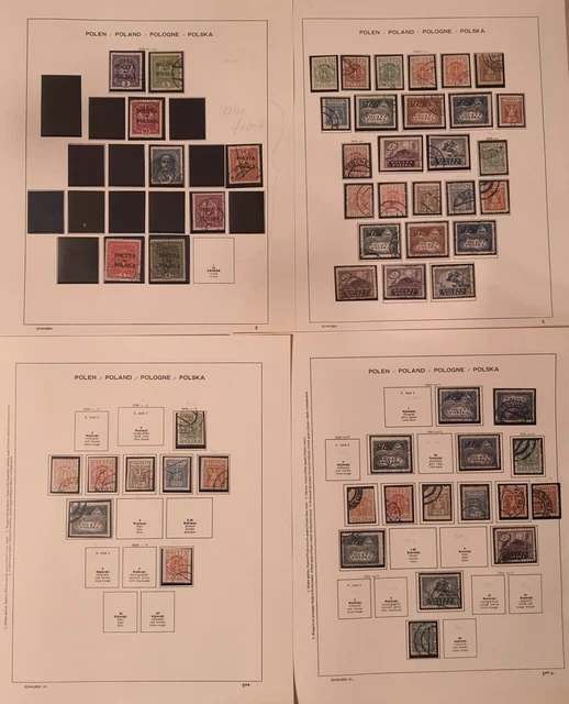  Polen Sammlung gestempelt ab 1919 bis 1936