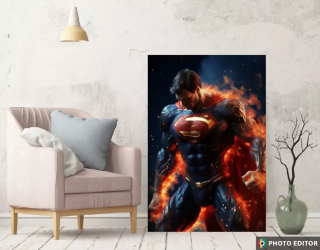 DC Comics Superman Painted Artwork Canvas print poster