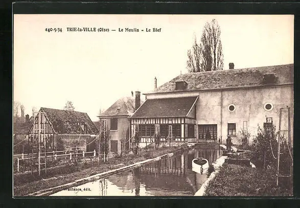 CPA Trie-la-Ville, Le Moulin, Le Bief