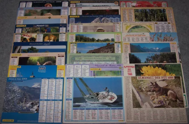 Gros Lot De 26 Calendriers Ptt La Poste Lot 2