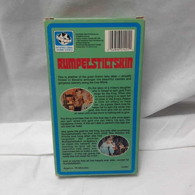 RUMPELSTILTSKIN (1987) VHS RARE Vintage School Film / Movie 10.