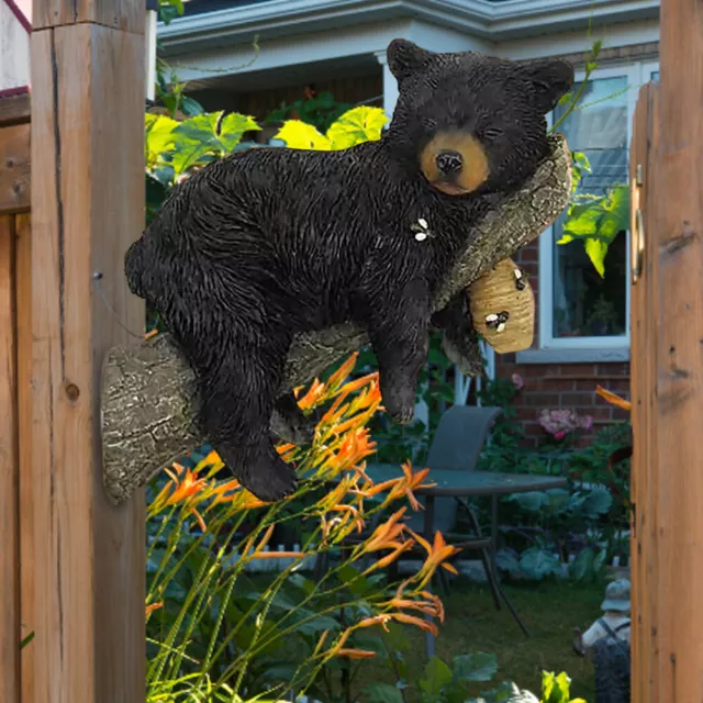 Modern Modern Style for Garden Yard Decoration Funny Black Bear Statue for Gifts