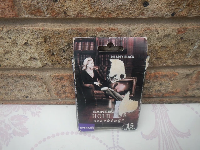 Calze Vintage Sainsburys Quasi Nere Taglia Media