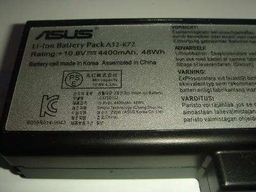 Genuine Battery ASUS A32-K72 A32-N71 X77 K72 K73 N71 Genuine