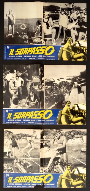 Affiche De Film IL SORPASSO - Manifeste 4F, Gassman, Spaak, Risi, Trintignant, Rare