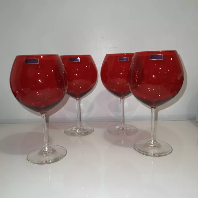 Waterford Marquis Vintage Jewels Aromatic Balloon Wine Glass Red Set Of 4 New