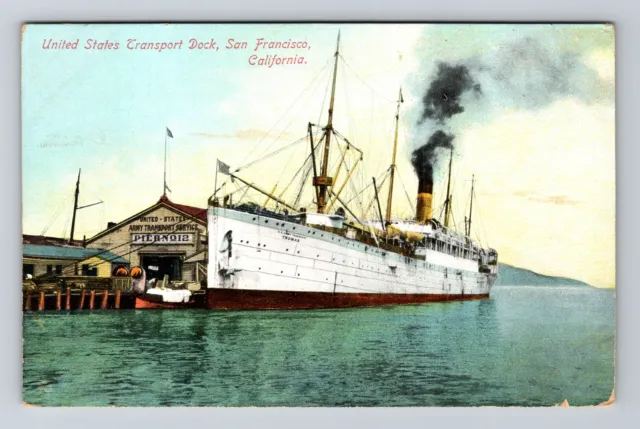 San Francisco CA-California, U.S. Transport Dock, Antique Vintage Postcard