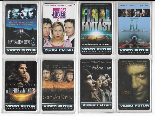 8 Assorted French Movie Poster Cards Lot Not Phone Cards Hannibal - AI + 7