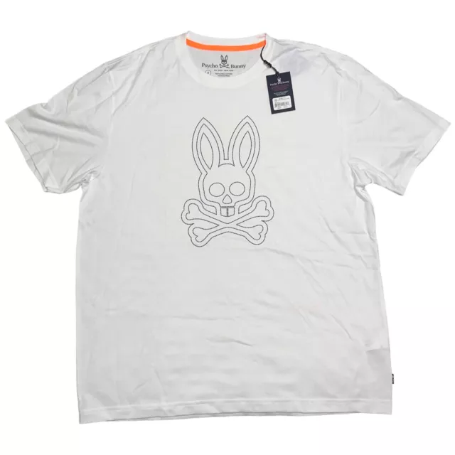 Psycho Bunny Larkin Big Bunny White Tshirt Mens Size XXL New with Tags