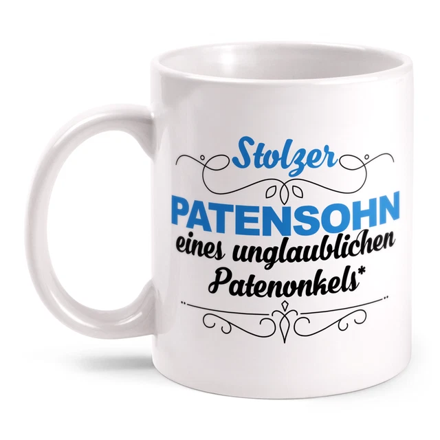 STOLZER PATENSOHN PATENONKEL Tasse Spruch Geburtstag Geschenk Idee