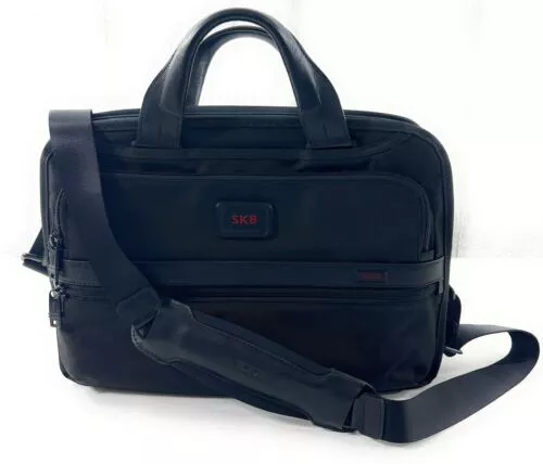 Tumi Alpha 2 Ballistic Nylon Portfolio Triple Compartment Briefcase Laptop Bag