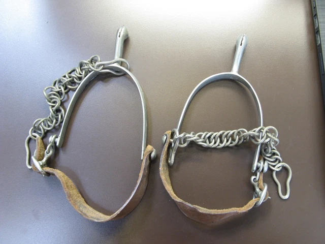 Vintage Pair of Western Riding Spurs / Cowboy / Hunting Steel / Iron Spurs 2