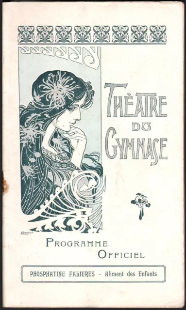 Programme Théatre du Gymnase. "Mademoiselle Josette, ma femme". Gendrot. 1907