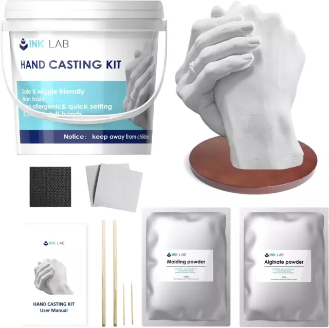 INK LAB Handabdruck Set Für Paare 3D Hände Gipsabdruck Set Für Paare Familie Jah