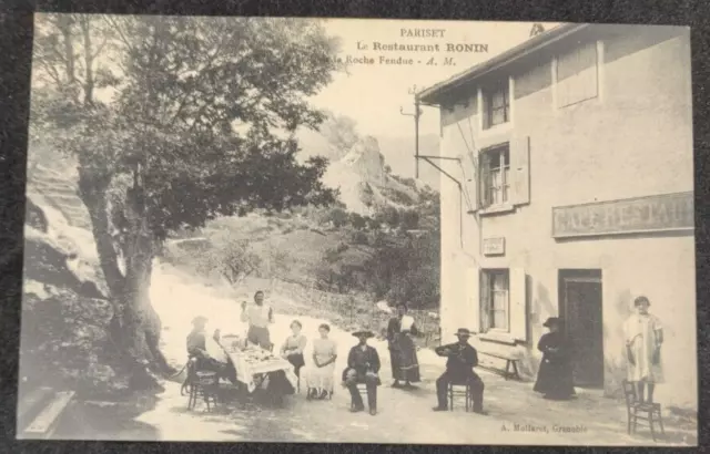 CPA 38 - PARISET - Le Restaurant RONIN - La Roche Fendue - 1916 - Isère