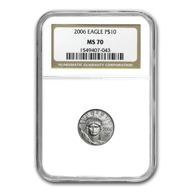 2006 1/10 oz American Platinum Eagle MS-70 NGC