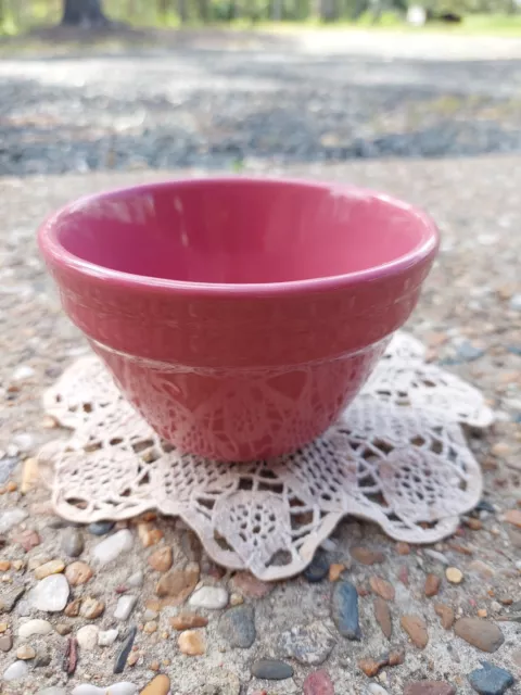 Vintage Fowler Ware Ceramic Small Mixing Bowl  Burgundy Made in Australia