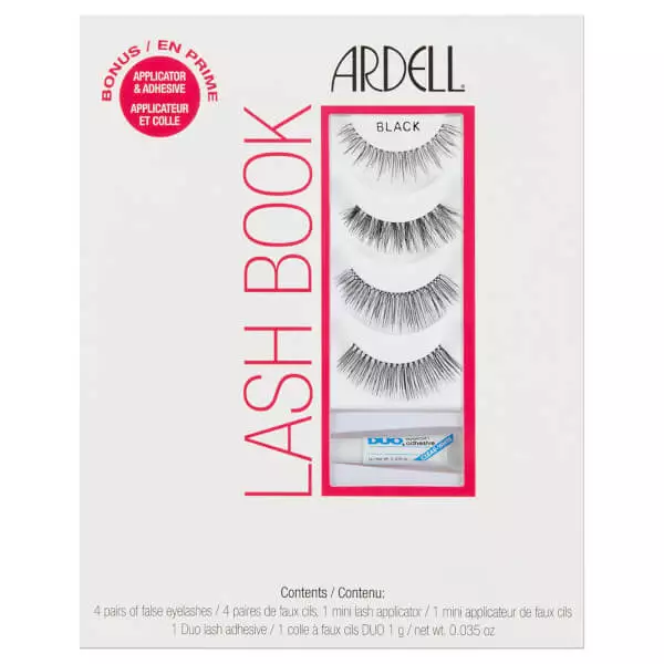 ARDELL Lash Book 4 pairs false eyelashes 105 110 117 120 & duo lash adhesive