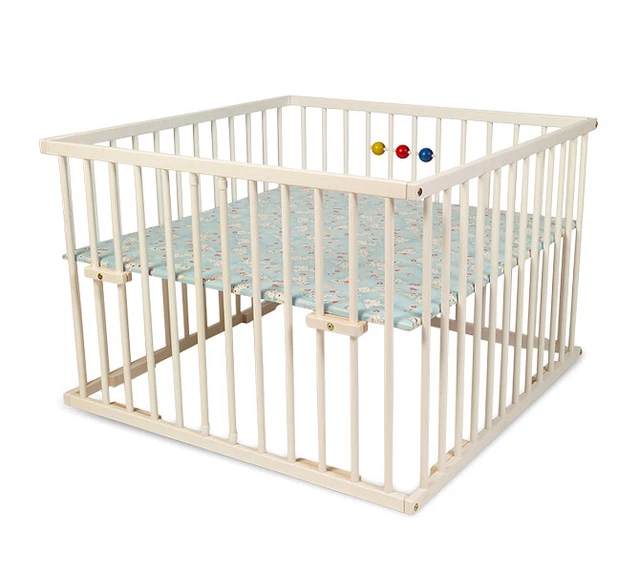 Zwillingslaufgitter XXL 140x140 Buche weiß lackiert