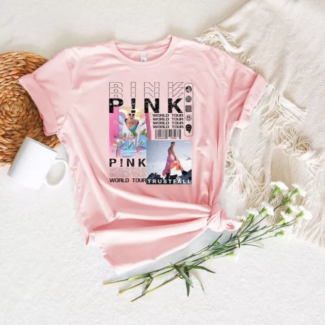 P!NK PINK SINGER Summer Carnival 2024 Tour TShirt, Trustfall Album EUR