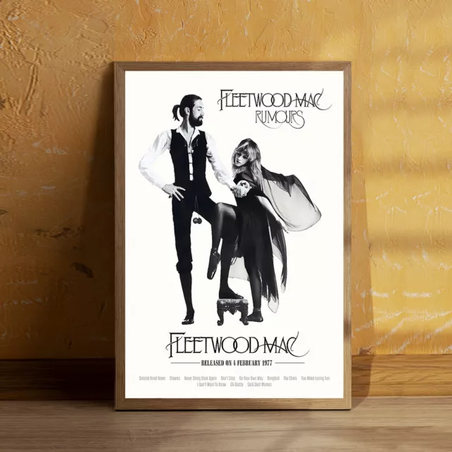 Rumours Fleetwood Mac Album Poster Custom Canvas Print Music Poster