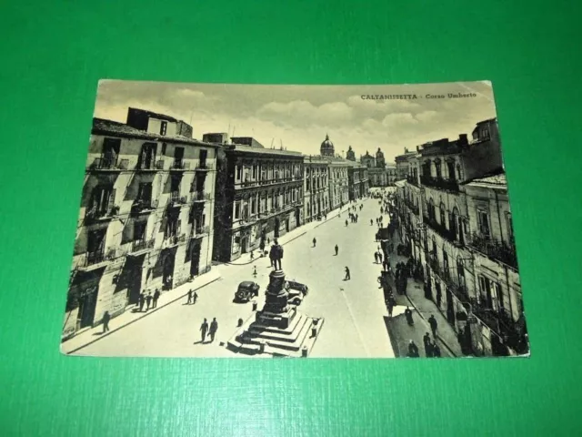 Cartolina Caltanissetta - Corso Umberto 1953