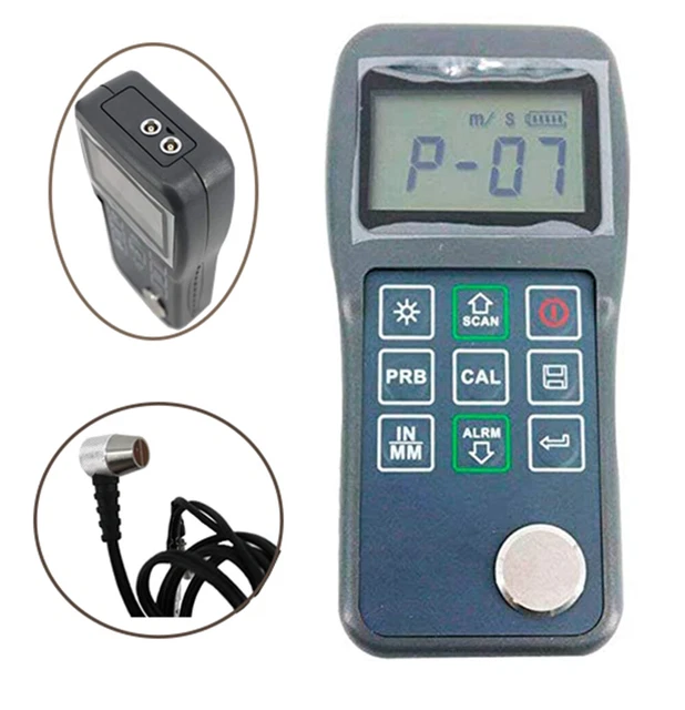 DIGITAL ULTRASONIC THICKNESS Gauge Meter 0.75-300mm for Metal Glass