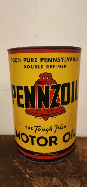 Vintage Pennzoil Motor Oil 5 Quart Can