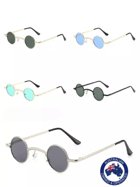 Mens Women's Fashion Retro Vintage Fashion Small Round Sunglasses