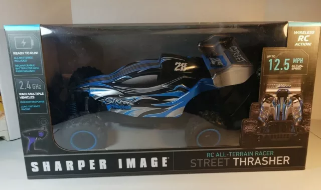 Sharper Image Blue All-Terrain Race Car RC Dirt Rodder Radio Controlled NEW