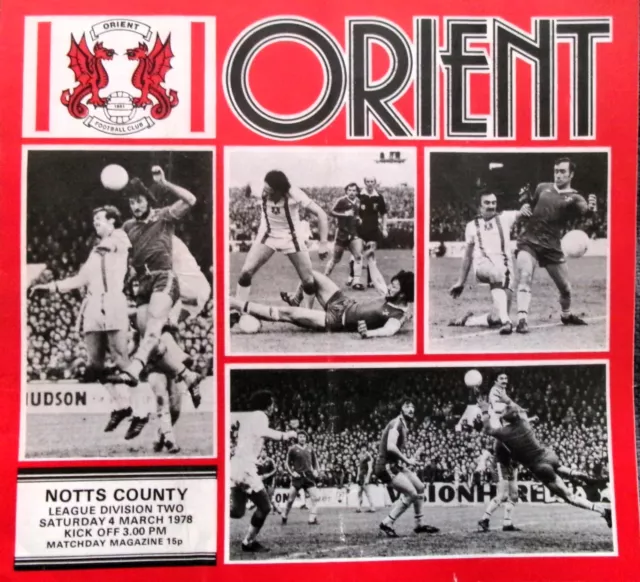 Orient V Notts County 4/3/1978 Division 2