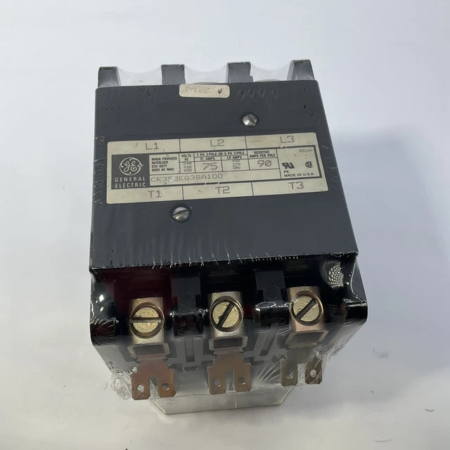 Cr353Eg3Ba100 General Electric 3P 75A 600V Coil 115/120V Contactor