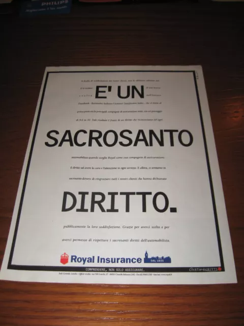 *Ai2=Royal Insurance=Pubblicita'=Advertising=Werbung=Coupure De Presse=