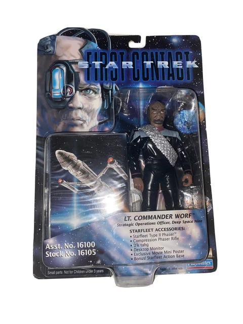 PLAYMATES TOYS STAR Trek - First Contact Lt. Commander Worf Action ...