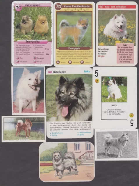 9 Different Vintage FINNISH SPITZ Tobacco/Candy/Tea/Promo Dog Cards