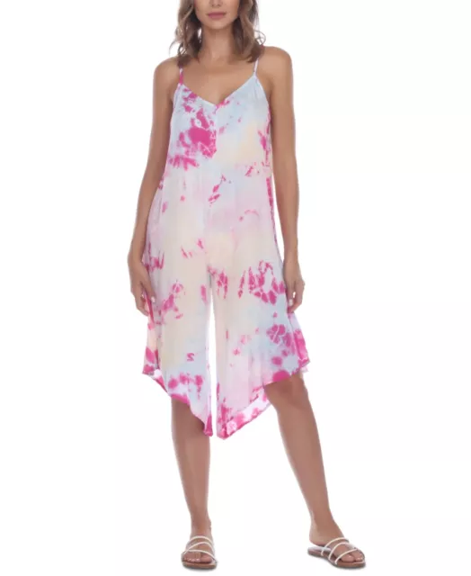 MSRP $54 Raviya Tie-Dye Sleeveless Jumpsuit Swim Cover-Up Multicolor Size Small