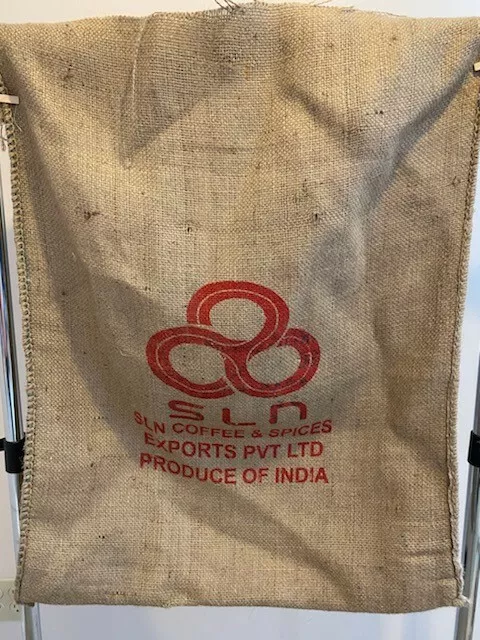 Large SLN Coffee & Spices Bean Burlap Bag Sack  40" X 29"