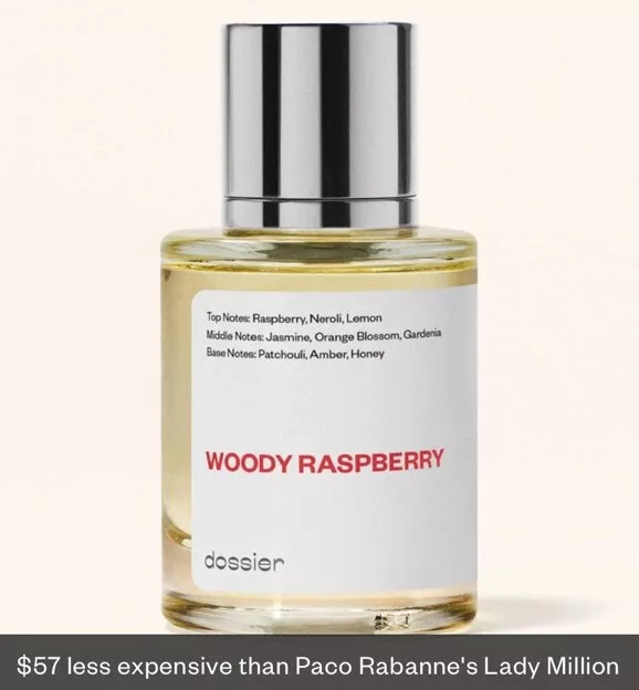 Dossier WOODY RASPBERRY Eau de Parfum 1.7 Fl oz / 50 mL Perfume NEW IN BOX