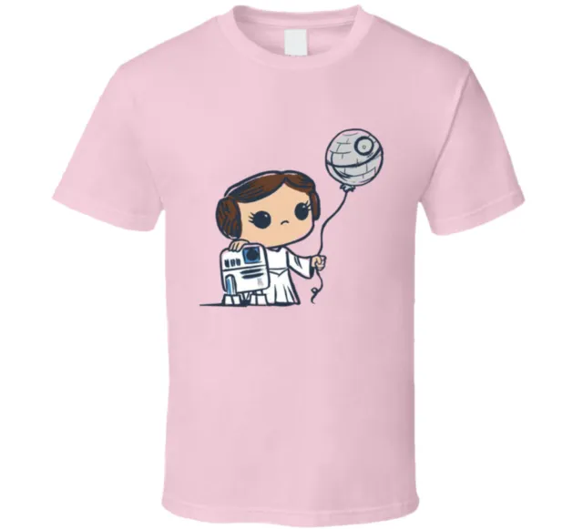 Cute Princess Leia Death Star Balloon Star Wars T Shirt