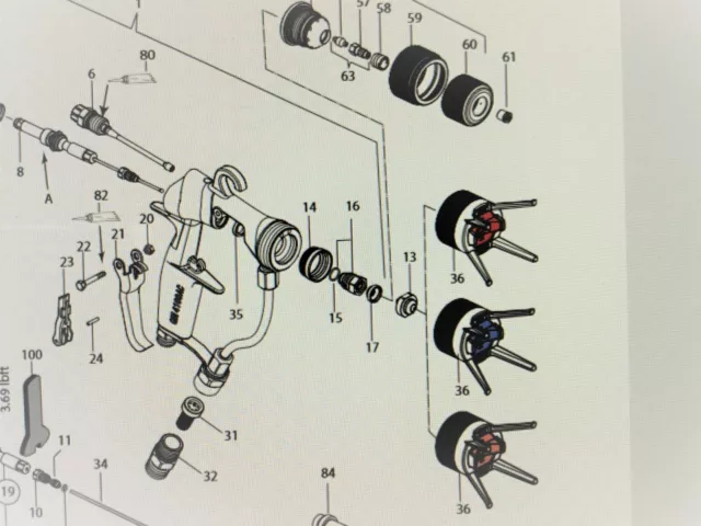 Wagner 394922 Valve Seat for GM4700AC 25 MPa or 16 MPa x 1 (Part 16)