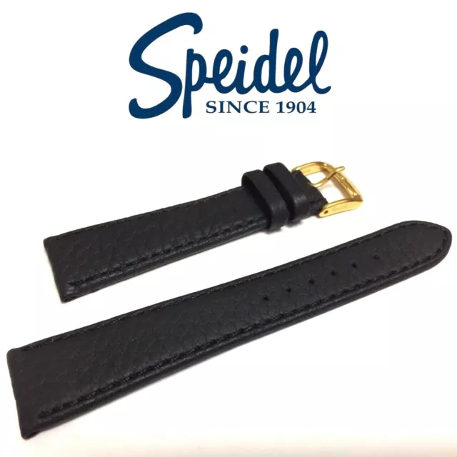 20mm SPEIDEL 870630 MATTE BLACK SPORT CALF WATCH BAND STRAP DURABLE CONSTRUCTION