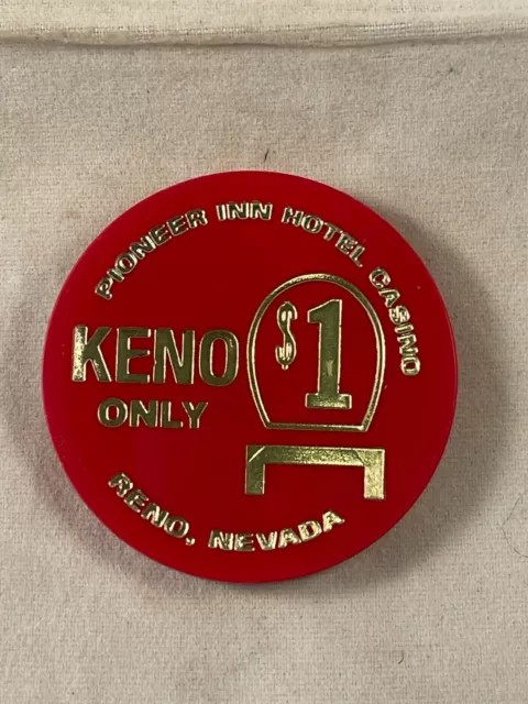 Pioneer Inn Hotel Casino Reno $1 Keno Only Chip, Excellent Condition.