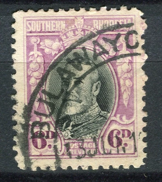 SOUTHERN RHODESIA; 1931 early GV issue fine used Shade of 6d. value