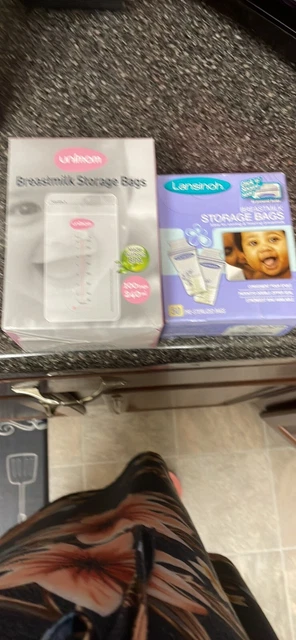 Breast Milk Storage Bags Lot Of 2 - Lansinoh 50 Bags - Unimom 100 Ct