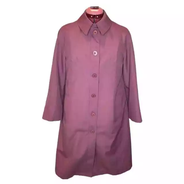 MISTY HARBOR WOMEN'S Vintage Burgundy Pink Undertone Trench Coat W ...