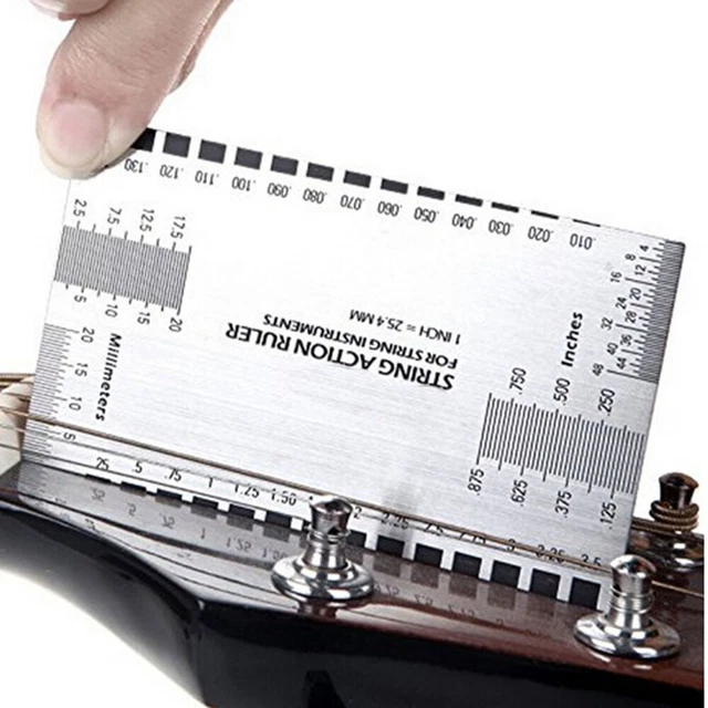 String Instrument Luthier Measurements Chart.pdf GUIDE SETUP HEIGHT Measurement Measuring Luthier Caliper String Gauge ...