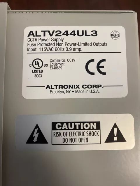 Altronix Altv244Ul3 Cctv Camera & Accessory Power Supply 222