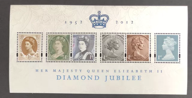 GB 2012 MINT MNH Diamond Jubilee Mini Sheet SG MS3272 - FREE UK P&P